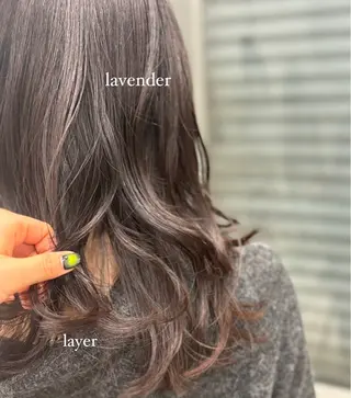 セミロング カラー Moanin'所属・さが あゆかのヘアスタイル