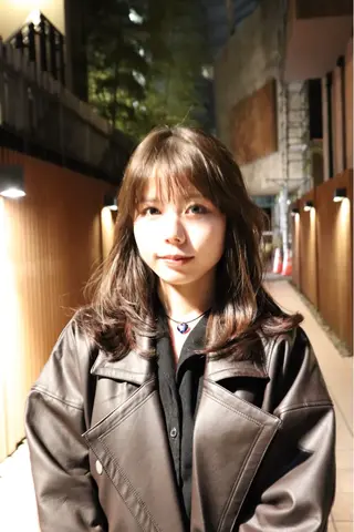 ミディアム カラー 似合わせカット /パーマ岡本淳平のヘアスタイル