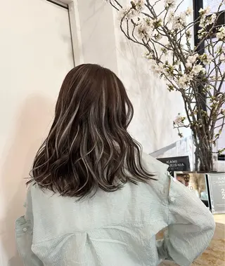 ロング カラー パーマ ヘアアレンジ メンズ Dimo＆所属・ハイライトカラー /ダイスケのヘアスタイル