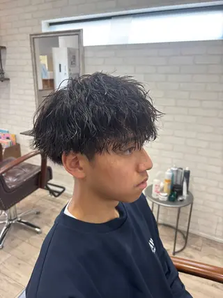 ショート パーマ 藤田 陽斗のヘアスタイル