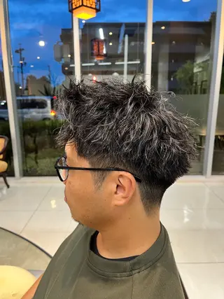 ショート パーマ メンズ AROH men's cut&men's perm 船橋店所属・🧊メンズ特化🧊 高木航希のヘアスタイル