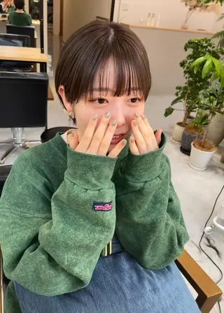 ショート カラー 田中 あやなのヘアスタイル