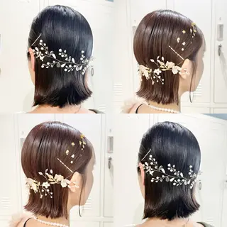 ショート ヘアアレンジ アレンジ🎀暗髪🥣 FACE。らんのヘアスタイル