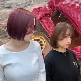 ショート ひより🩷韓国ヘアー _髪質改善カラーのヘアスタイル