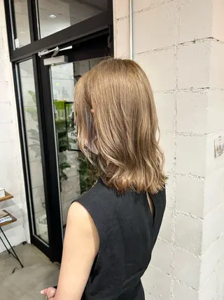 ミディアム やりすぎないパーマ ニュアンスパーマのヘアスタイル