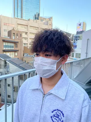 パーマ メンズ 心斎橋本町メンズ 美容師ユースケのヘアスタイル