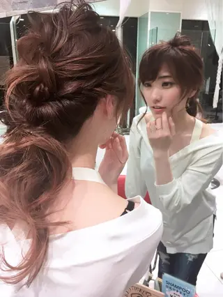 ロング ヘアアレンジ graxi'    グラシー所属・ブリーチ/ハイトーン SERINAのヘアスタイル