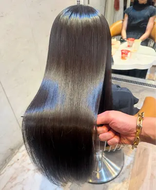 ロング ボブ/顔周りカット /縮毛矯正/鈴木隆太のヘアスタイル