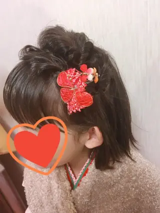 ミディアム ヘアアレンジ キッズ if所属・大崎if ほりはるかのヘアスタイル