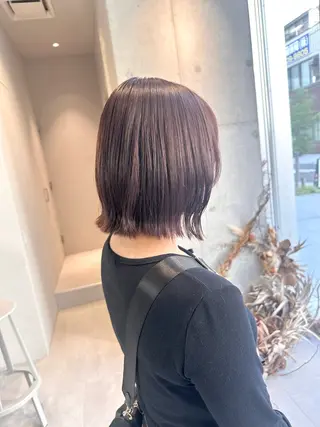 ミディアム 染谷 遥花のヘアスタイル