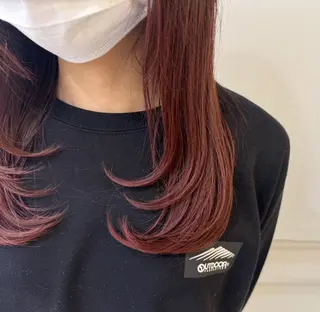 セミロング カラー 野中 悠那のヘアスタイル