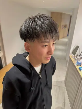 ショート メンズ メンズパーマ達人/ フェード/イツキのヘアスタイル