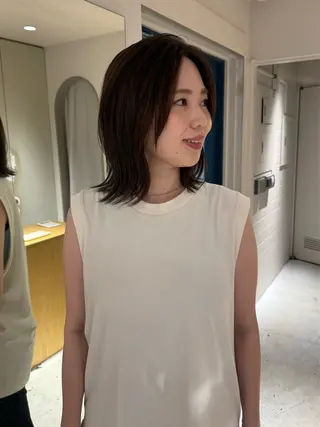 ミディアム 【haRu ハル】 ゴトウハナのヘアスタイル