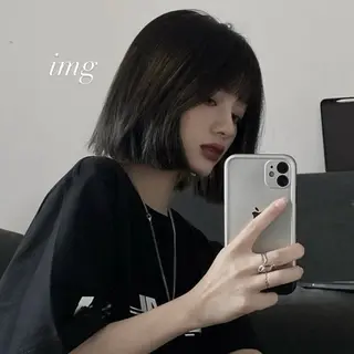 ショート モテ艶韓国ヘア 🤍りんのヘアスタイル