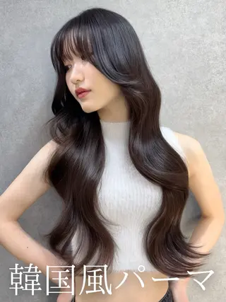 ロング パーマ Ammy 池袋所属・韓国ヘア&耳ツボ💎 池袋/himeriのヘアスタイル