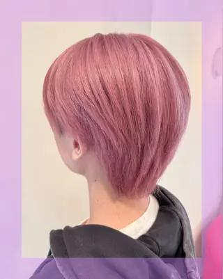 ショート カラー メンズ 🦄ブリーチ💜エク ステ💜MIU🦄のヘアスタイル