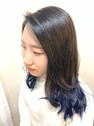 ロング カラー 渋谷宮益坂 omoのヘアスタイル