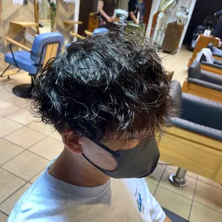 ショート パーマ メンズ すげ さやかのヘアスタイル