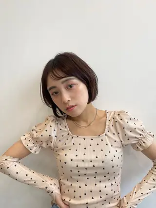 ショート カラー ヘアアレンジ 愛莉/ラベンダー/ ベージュ/ブラウンのヘアスタイル