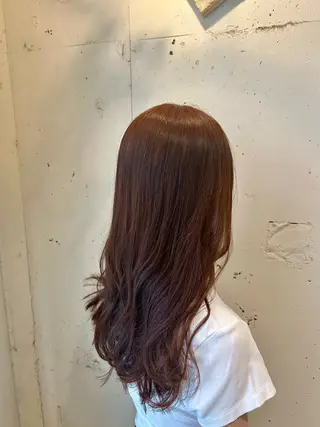 セミロング カラー あずま みゆのヘアスタイル