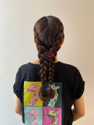 ロング ヘアアレンジ 小日向 沙織のヘアスタイル