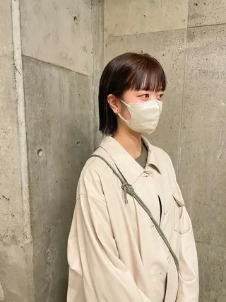 ショート カラー パーマ/レイヤー 岩山丈一郎のヘアスタイル