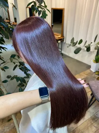 ロング カラー ブリーチなしカラー 🌿脇黒丸 彩のヘアスタイル