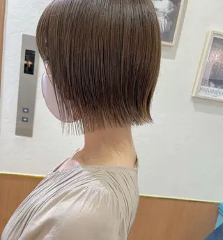 ミディアム カラー 艶カラー/縮毛矯正 髪質改善/ 渡邊莉玖のヘアスタイル