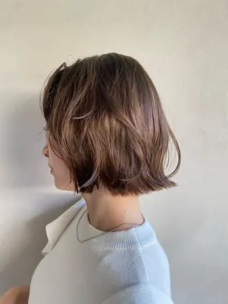 ショート カラー ヘアアレンジ 🤍似合わせカット/ 艶カラー/表参道🫧のヘアスタイル