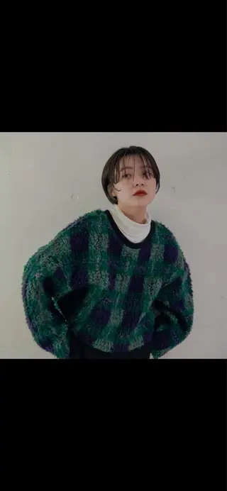 ショート タンバルモリパーマ 礒井メンキのヘアスタイル