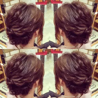 ミディアム セミロング ヘアアレンジ 清水 まなのマツエク・マツパデザイン