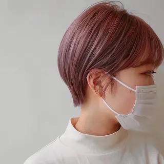 ショート あやめ【顔まわり/レ イヤー/柔らかカラ】のヘアスタイル