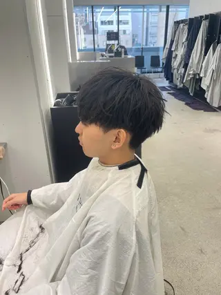 ショート カラー パーマ メンズ [無料カットモデル] 田野　将汰のヘアスタイル