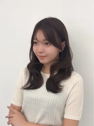 ミディアム カラー ヘアアレンジ 最小顔周り レイヤー特化/こうきのヘアスタイル
