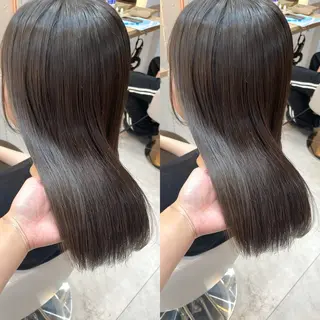 セミロング カラー ブリーチ無しダブル カラー🦕まどかのヘアスタイル