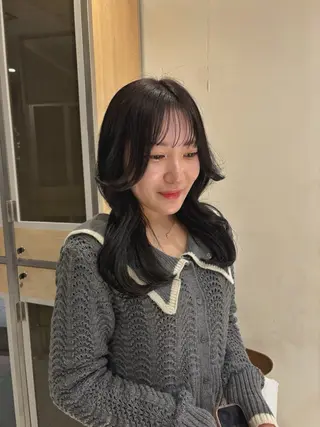 セミロング カラー ヘアアレンジ 艶髪/レイヤーカット 🐣misakiのヘアスタイル