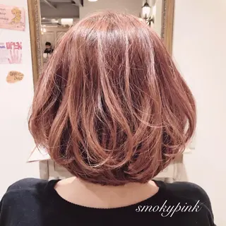 ショート カラー パーマ ヘアアレンジ 韓国♡ワンホン系 ♡YURIのヘアスタイル