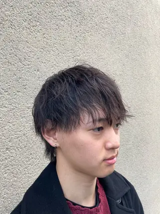 メンズ 慎太朗メンズパーマ/ フェザー/スパイキーのヘアスタイル