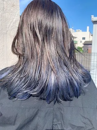 ミディアム カラー ヘアアレンジ 齋藤 志穂のヘアスタイル