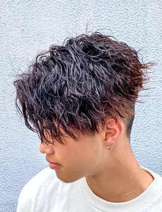 ショート カラー パーマ メンズ MENS  FEEL南森町所属・佐藤 達郎のヘアスタイル