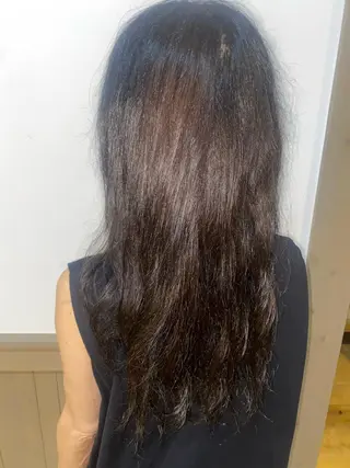 ロング カラー パーマ TJ天気予報5mm 森　瑞希のヘアスタイル