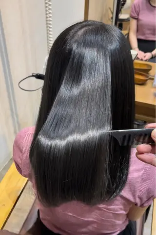 セミロング カラー 巻ける縮毛矯正✨ 木下晴一朗✨のヘアスタイル