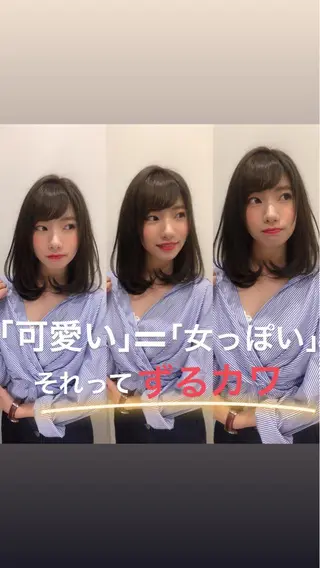 ミディアム 【愛され小顔カット】 YOSHIKIのヘアスタイル