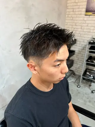 ショート メンズ スパイキー/ツイスパ /メンズパーマ/結希のヘアスタイル