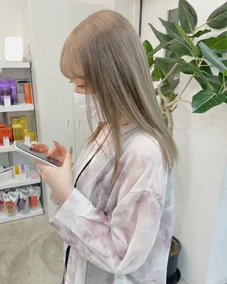 ミディアム 韓国風/髪質改善 赤み消し✨junkiのヘアスタイル