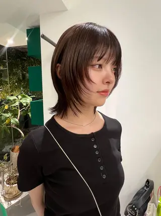 ショート M Hair Salon所属・淀屋橋ウルフレイヤー ハッシュ/ASARIのヘアスタイル