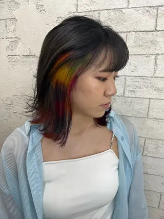 ミディアム カラー Eleanor立川北口所属・🦋YUI 髪質改善 ブリーチ 着付け🦋のヘアスタイル