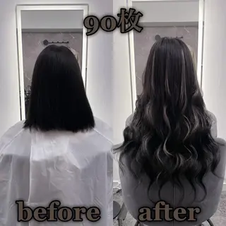 ロング KOSEI シールエクステのヘアスタイル