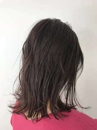 ミディアム カラー 酸性ストレート/ブリ ーチなし/中村 匠のヘアスタイル