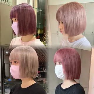 ショート D’na所属・🎀暖色ガーリー/ ボブ/みさき🎀のヘアスタイル